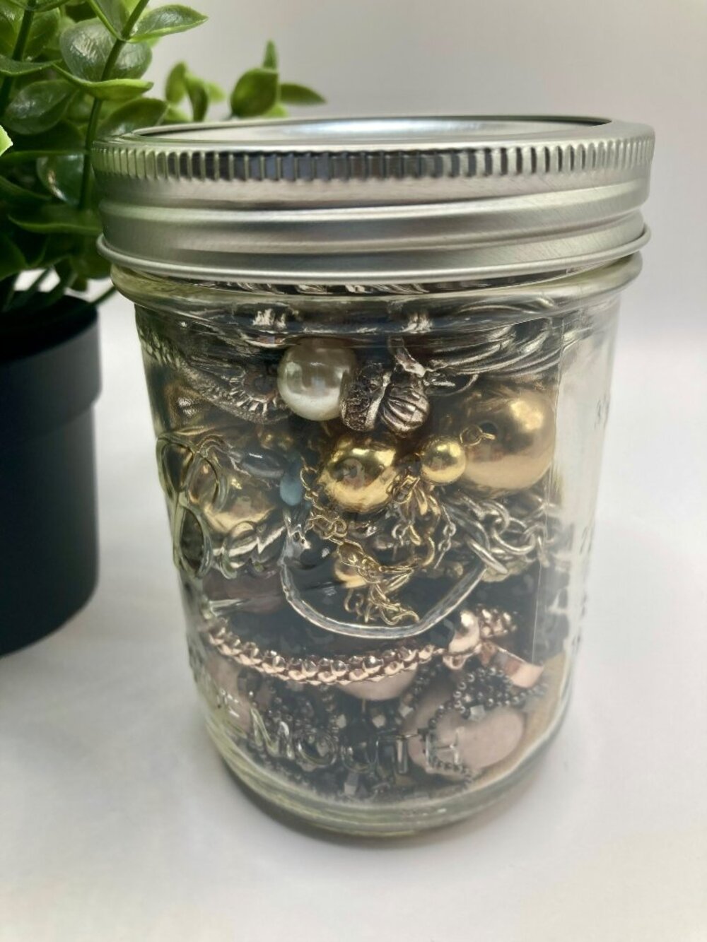 Vintage and Contemporary Mystery Jewelry Jar -Good Condition -3 - Picture 2 of 5